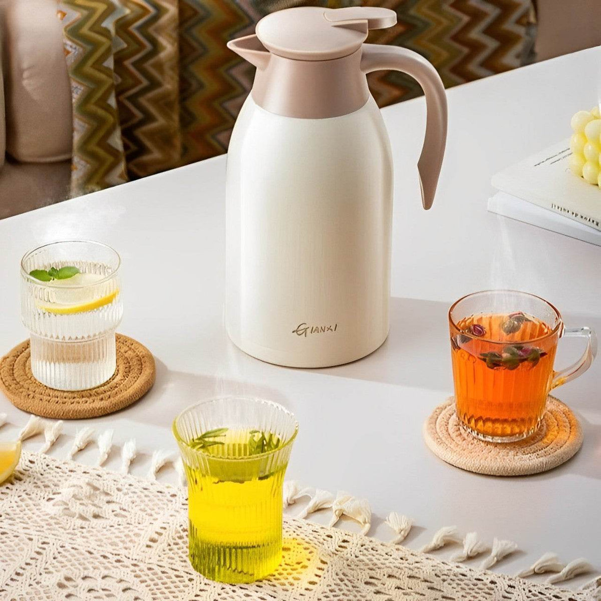 Garrafa Térmica Quente Frio Cerâmica ou Inox de 2000ml - Haustter - Haustter