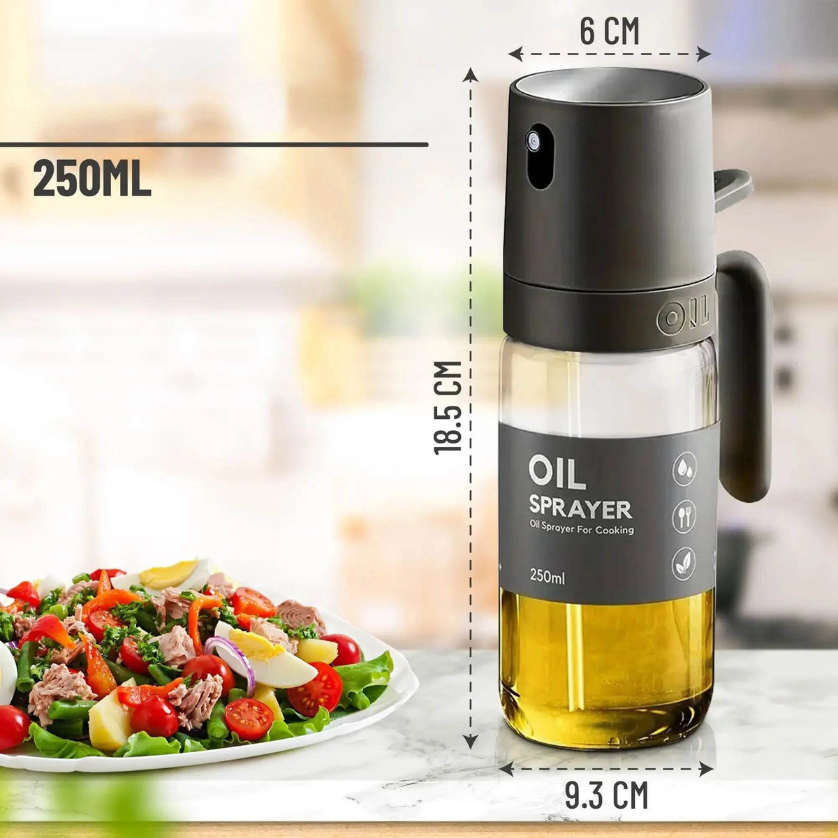 Jarra Spray de Vidro para Óleo de Cozinha - Haustter - Haustter