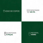 Jogo de Copos Aruba 6 Peças 465ml - Design Elegante e Toque Premium | Haustter - Haustter