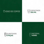 Jogo de Copos Oca Long Drink 6 Peças 300ml - Versatilidade e Brilho Intenso | Haustter - Haustter