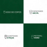 Jogo de Copos Estela 6 Peças 460ml - Elegância à Prova de Rotina | Haustter - Haustter