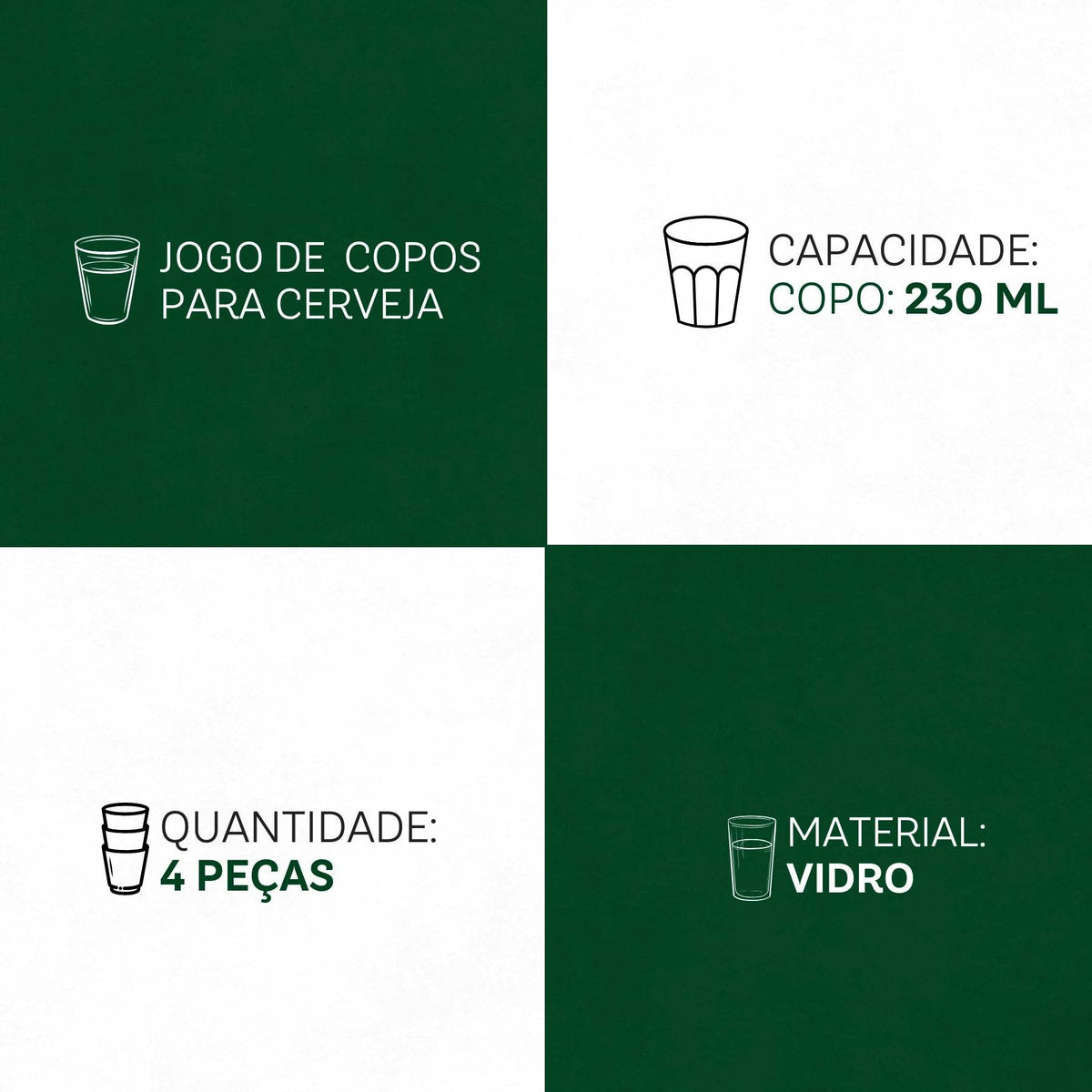 Copos Empire Coqueiro 230ml 6 Peças - Tropicalidade com Estilo | Haustter - Haustter