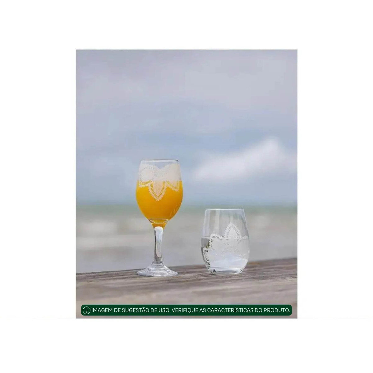 Jogo de Taças Flor de Mandacaru 6 Peças 400ml - Arte e Impacto Social Martha Medeiros | Haustter - Haustter