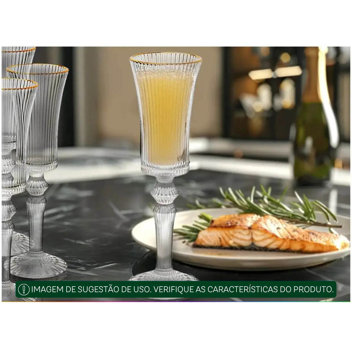 Taças Graffiato Douradas 6 Peças - Brilho em Cada Brinde | Haustter - Haustter