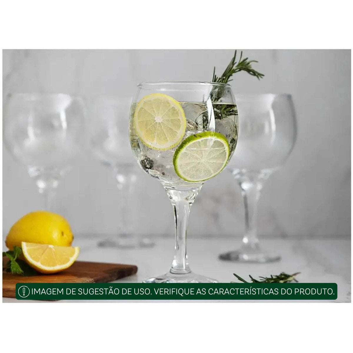 Jogo de Taças Gin Sense 4 Peças 820ml - Cristal Ecológico e Design Premium | Haustter - Haustter