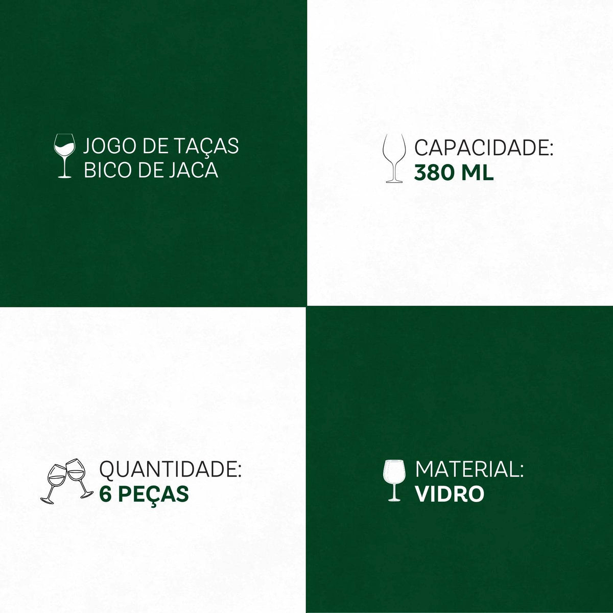 Jogo de Taças Bico de Jaca 6 Peças 380ml - Textura Exclusiva e Elegância | Haustter - Haustter