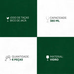 Jogo de Taças Bico de Jaca 6 Peças 380ml - Textura Exclusiva e Elegância | Haustter - Haustter