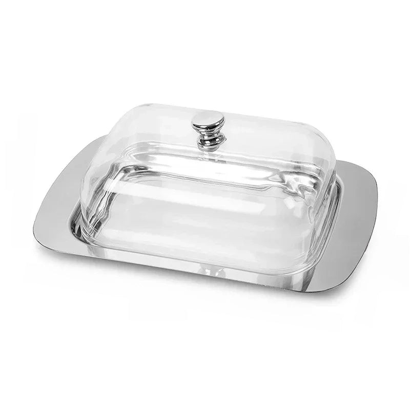 Manteigueira de Aço Inox com Tampa