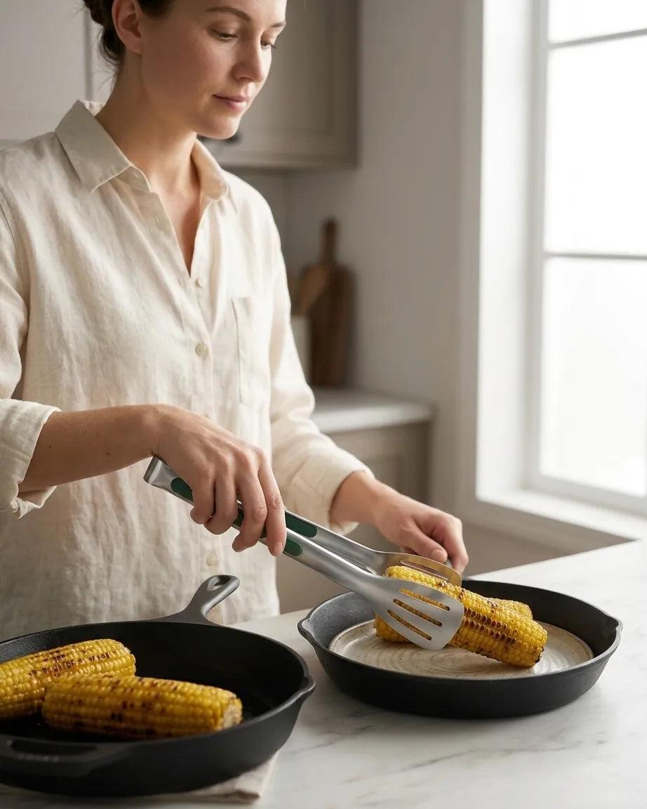 Pegador de Alimentos em Aço Inox Antiderrapante
