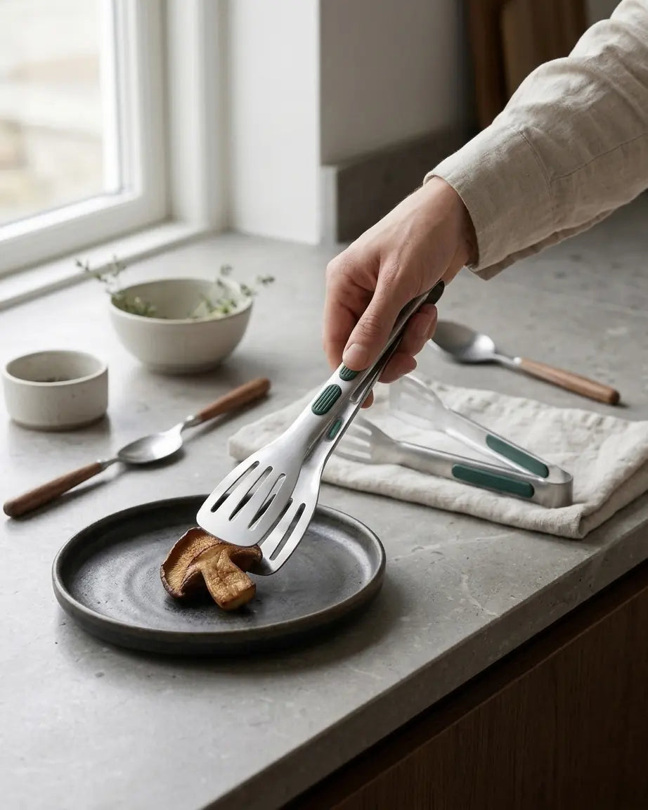 Pegador de Alimentos em Aço Inox Antiderrapante