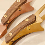 Pinça de Aço Inox e Madeira para Churrasco - Haustter - Haustter