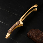 Pinça de Aço Inox e Madeira para Churrasco - Haustter