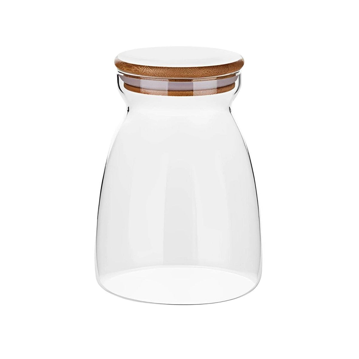 Pote de Armazenamento de Vidro com Tampa de Bambu - Haustter - Haustter