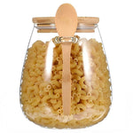 Potes de Vidro com Tampa Selada e Colher de Bambu - Haustter - Haustter