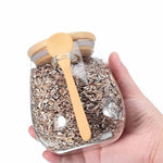 Potes de Vidro com Tampa Selada e Colher de Bambu - Haustter - Haustter