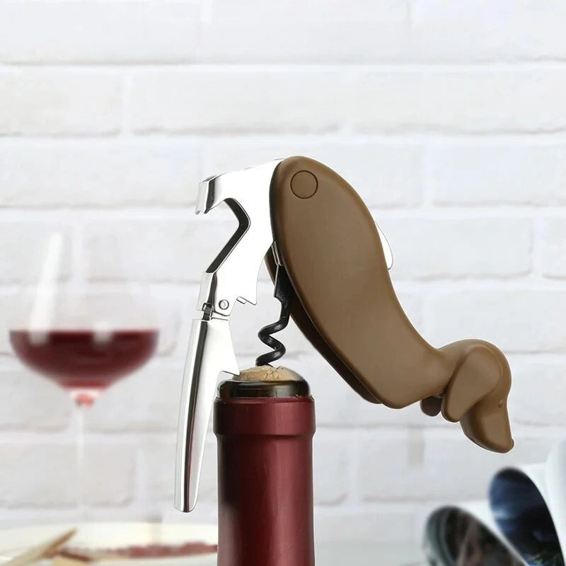 Saca-Rolhas Sommelier Tema Animais (Cão, Gato, Tucano, Coruja, Raposa, Tubarão, Robô) | Haustter