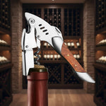 Saca-Rolhas Sommelier Tubarão em Aço Inox com Cabo de Madeira | Haustter