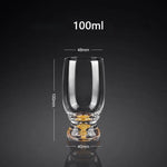 Taças de Cristal com Detalhes Dourados - Haustter - Haustter