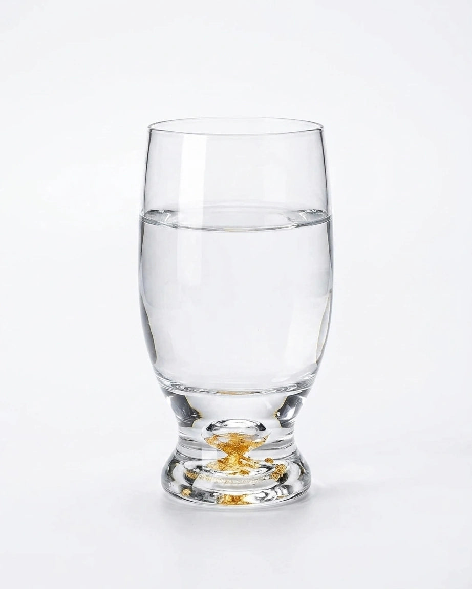 Taças de Cristal com Detalhes Dourados