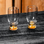 Taças de Cristal com Detalhes Dourados - Haustter - Haustter