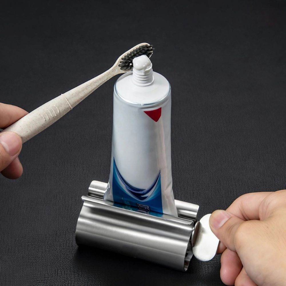EspreMax™ Inox Espremedor De Tubos De Creme Dental - Inoxidável - Haustter