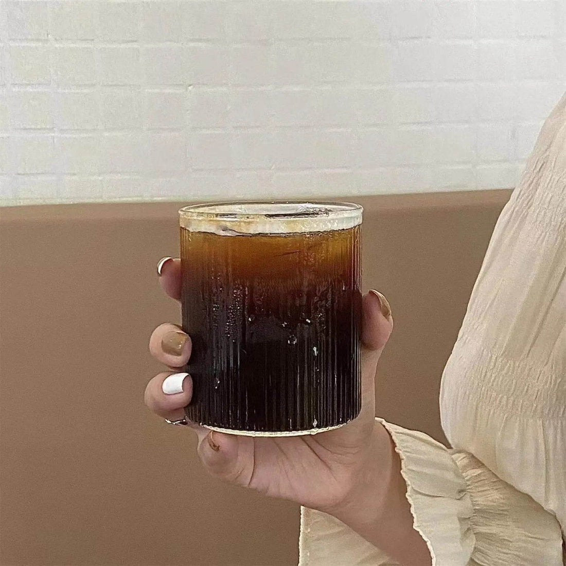 1/2/4/6 Copo Latte Strata Instagramável de Vidro Borossilicato - Haustter - Haustter