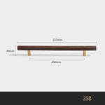 Puxador Nórdico de Madeira de Nogueira para Gavetas e Armários - Haustter - Haustter