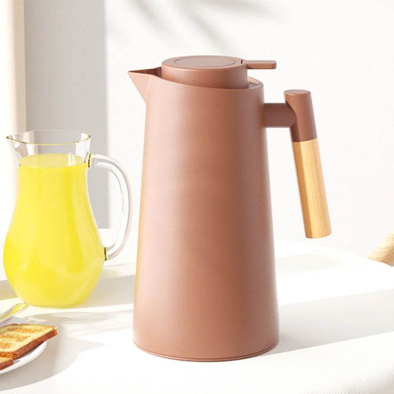 Garrafa Térmica Nórdica com Cabo de Madeira para Café e Chá - 1L - Haustter - Haustter