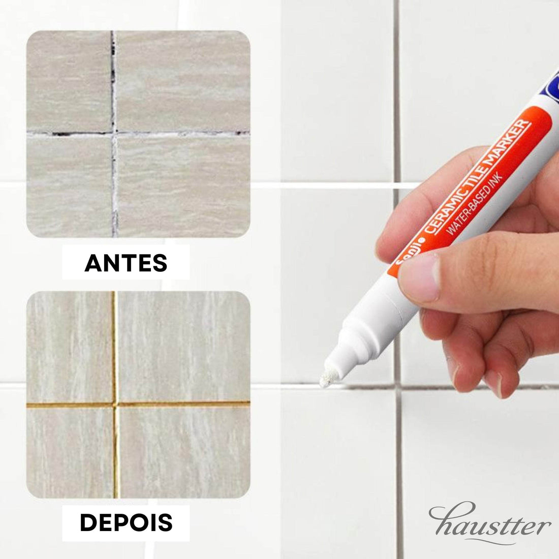 Caneta Reparadora de Rejunte Impermeável - Azupen Haus™ - Haustter