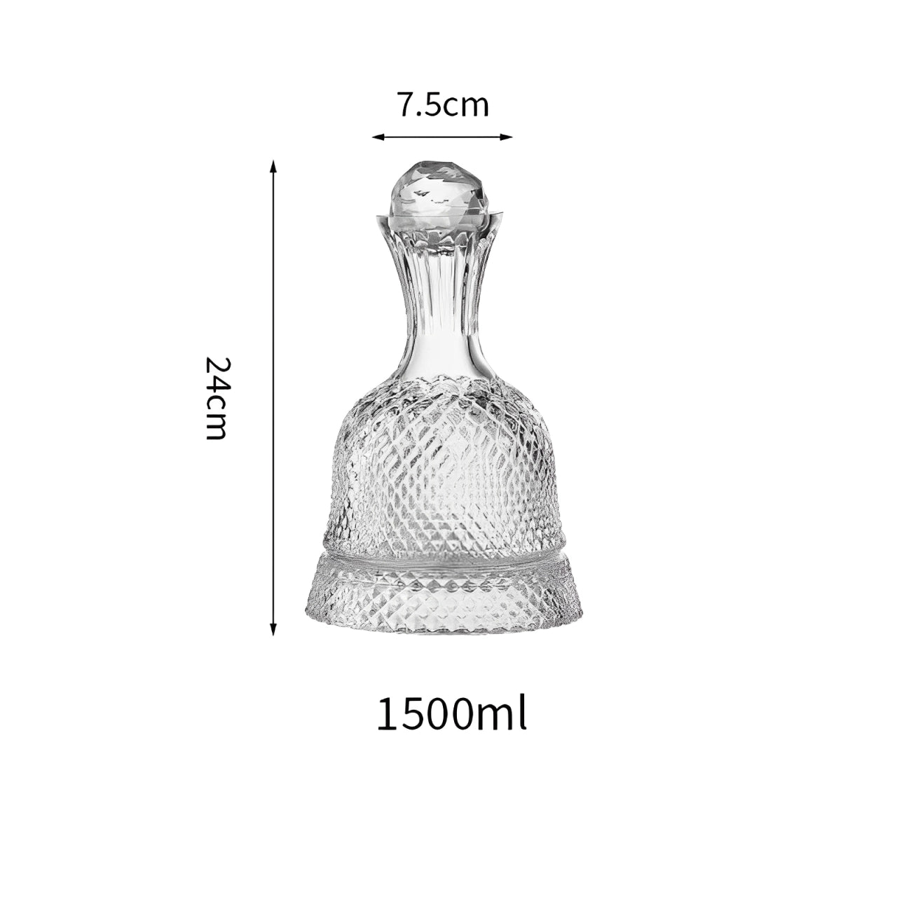 Decantador Aerador com Rotação 360º para Vinho, Licor, Scotch, Bourbon, Presente Criativo 1500ml - Haustter