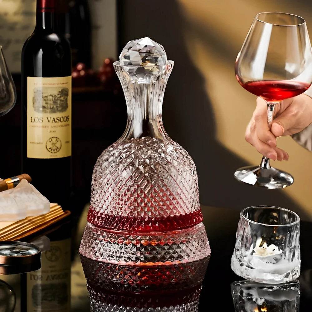 Decantador Aerador com Rotação 360º para Vinho, Licor, Scotch, Bourbon, Presente Criativo 1500ml - Haustter - Haustter