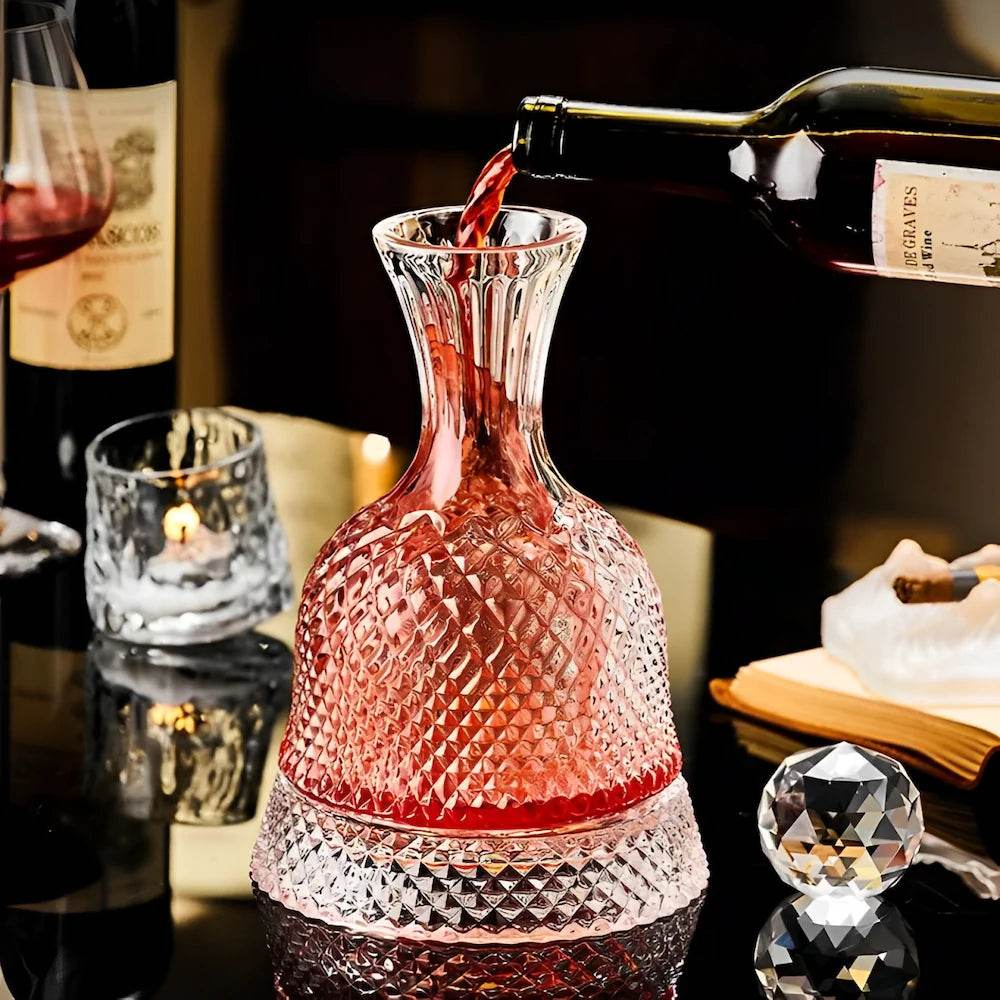 Decantador Aerador com Rotação 360º para Vinho, Licor, Scotch, Bourbon, Presente Criativo 1500ml - Haustter - Haustter