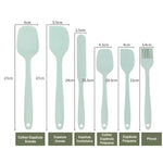 5 Espátulas de Silicone e 1 Pincel, conjunto - Haustter - Haustter