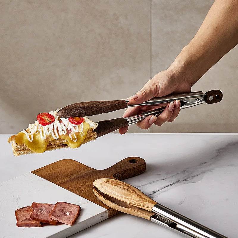 Pinça de Churrasco Inox com Madeira - Haustter - Haustter