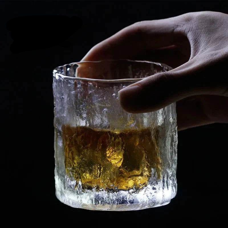 Copos Rocha de Gelo para Whisky com Porta-Copos de Madeira - Haustter - Haustter