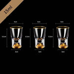 Copos e Taças para Shot com Jarra de Vidro com Folha Dourada - Haustter - Haustter