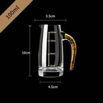 Copos e Taças para Shot com Jarra de Vidro com Folha Dourada - Haustter - Haustter