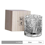 Copos Rocha de Gelo para Whisky com Porta-Copos de Madeira - Haustter - Haustter