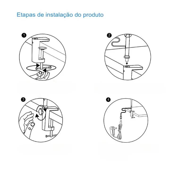 Lâmpada de Mesa LED com Braço Longo - Haustter - Haustter