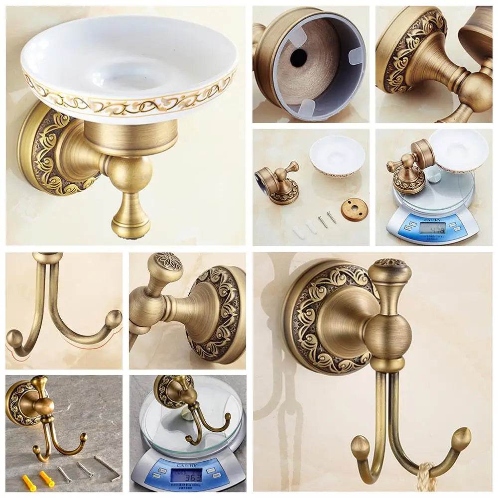 Acessórios para Banheiro Estilo Retrô/Antigo em Bronze - Haustter - Haustter