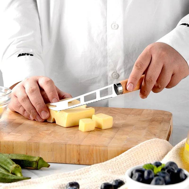 9 Utensílios de Cozinha Inox com Cabo de Madeira, Conjunto - Haustter - Haustter