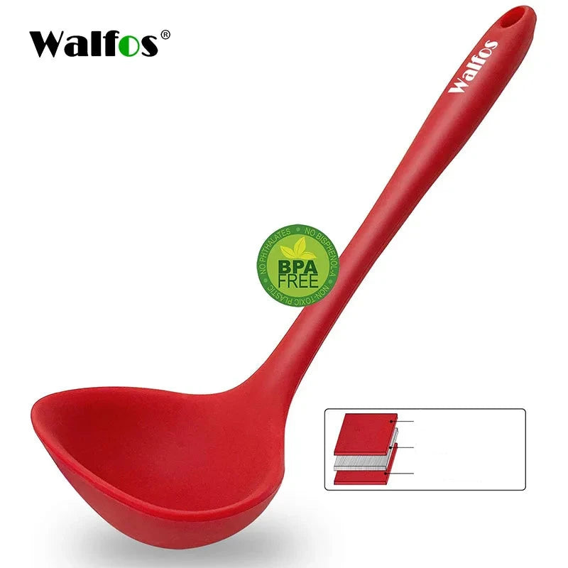 Espátula de Silicone Walfos com Cabo Longo para Cozinha - Haustter