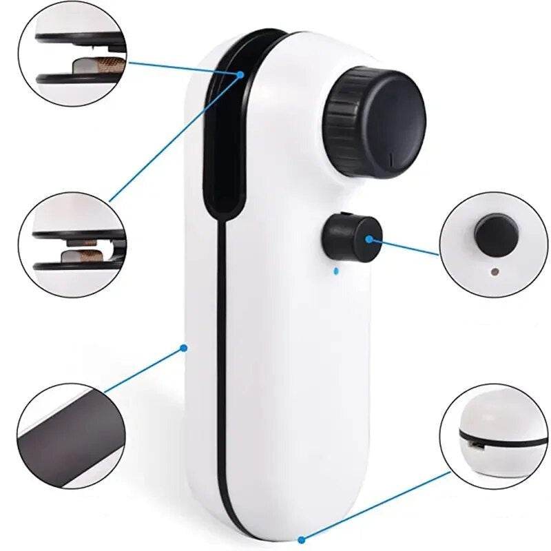 Mini seladora portátil recarregável, saco de armazenamento, pacote plástico, seladora de lanches, carregamento USB, 2 em 1 - Haustter - Haustter
