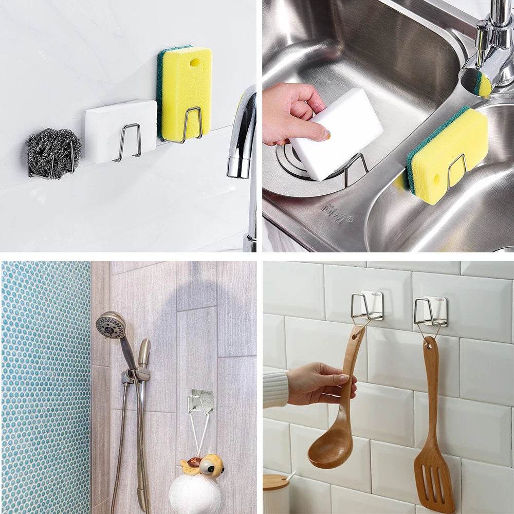 Suporte para Secagem de Esponjas e Organização de Utensílios de Cozinha em Inox - Haustter - Haustter