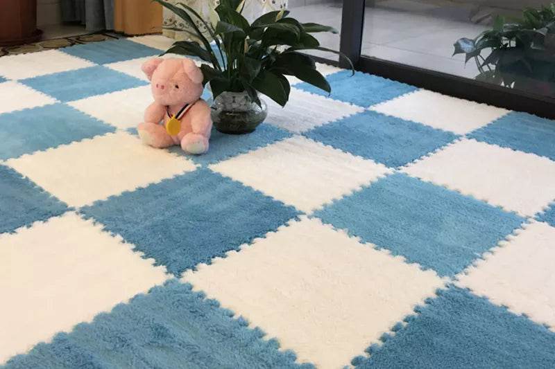 Tapete Macio de Pelúcia e Quebra-Cabeça Eva para Quarto Infantil - Haustter - Haustter