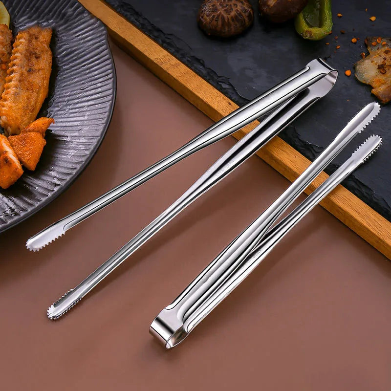 Pinça para Churrasco em Aço Inoxidável, Pinça para Alimentos, Pinça para Bife e Pão, Utensílios de Cozinha para Jantares - Haustter