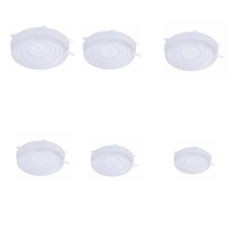 6 Tampas de Silicone Conjunto para Recipientes em Diversos Formatos - Haustter - Haustter