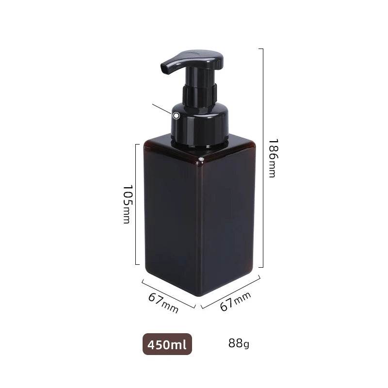 Garrafa Dispensadora de Espuma Quadrada de 450ml Plástico - Haustter - Haustter