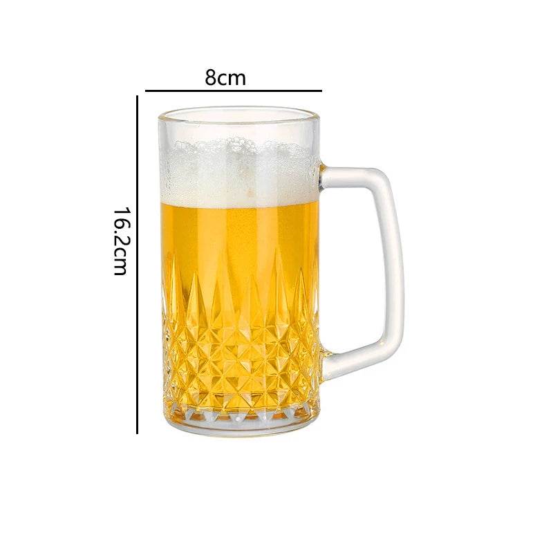 Copo de Cerveja 550ml com Base Grossa e Corte em Diamante - Haustter - Haustter