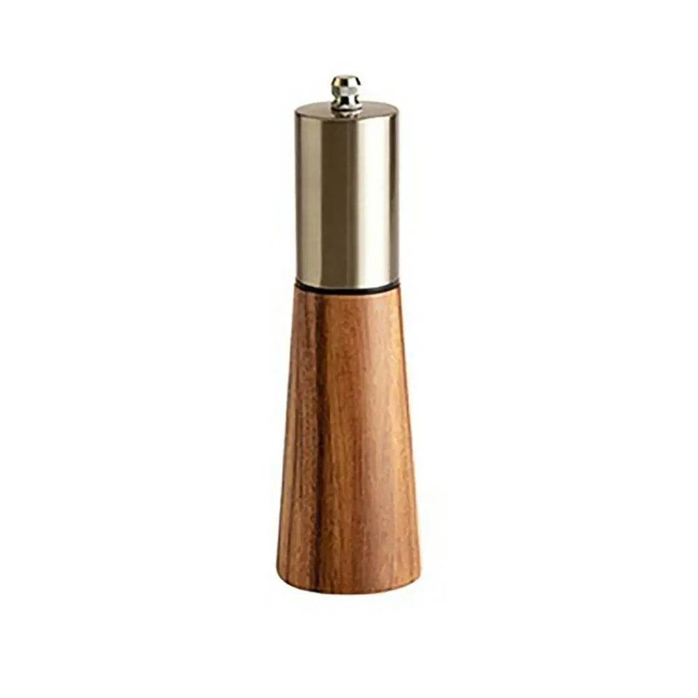 Conjunto de Moedor de Pimenta e Moedor de Sal e Dispenser em Madeira de Acácia e Inox - Haustter - Haustter
